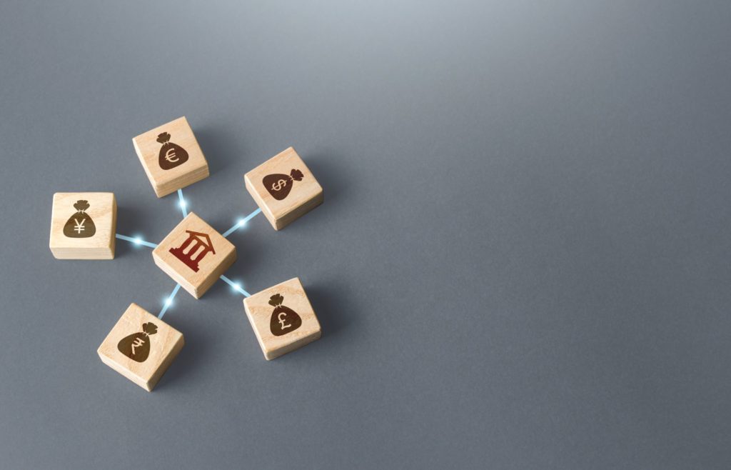 a group of small wooden blocks