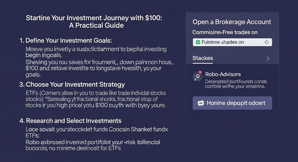 how to start investing with 100 dollars