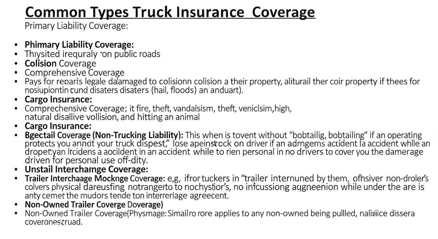 What Types Of Truck Insurance Coverage Do You Need